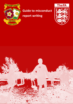 Guide to misconduct report writing