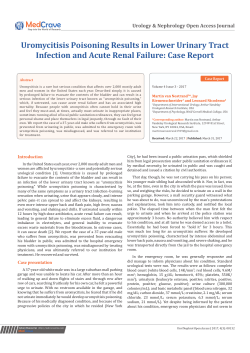 Uromycitisis Poisoning Results in Lower Urinary Tract Infection and