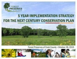 5 year implementation strategy for the next century conservation plan