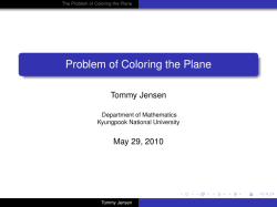 Problem of Coloring the Plane