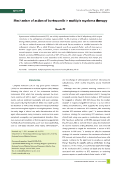 Mechanism of action of bortezomib in multiple myeloma therapy