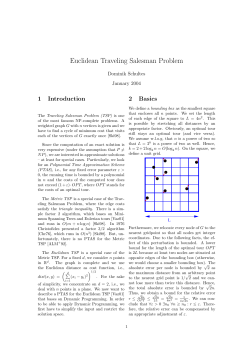 Euclidean Traveling Salesman Problem