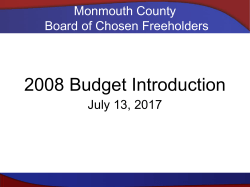 2008 Budget Presentation