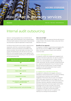 Internal audit outsourcing