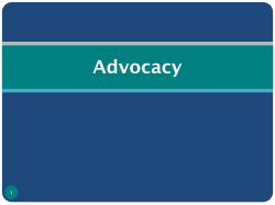 Advocacy