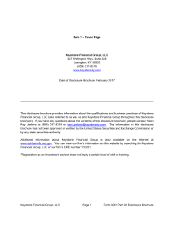 Keystone Financial Group, LLC Page 1 Form ADV Part 2A