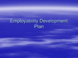 Employability Development Plan