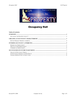 Occupancy Roll