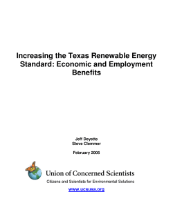 Increasing the Texas Renewable Energy Standard: Economic and