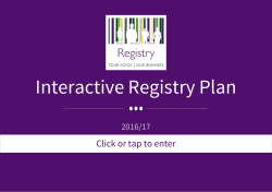 The Registry Plan