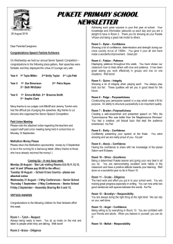 pukete primary school newsletter