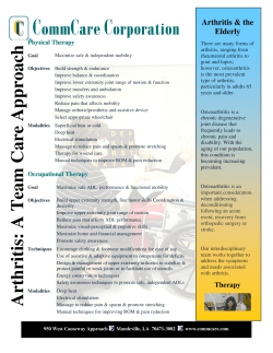 Arthritis Management