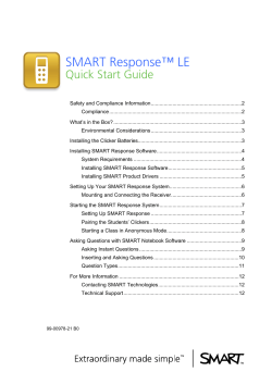 SMART Response LE Guick Start Guide