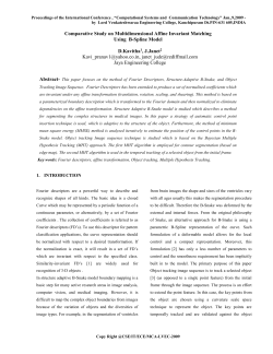 Comparitive Study On Multidimensional Affine In