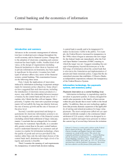 Central banking and the economics of information