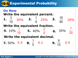 experimental probability