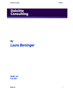 Deloitte Consulting Goes Global