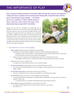 the importance of play - Military Child Education Coalition