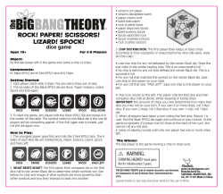 rock! paper! scissors! lizard! spock!