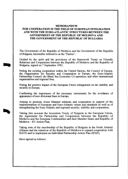 memorandum for cooperation in the field of european integration