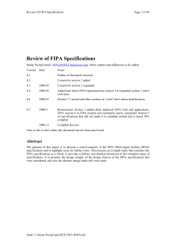 Review of FIPA Specifications - the Foundation for Intelligent
