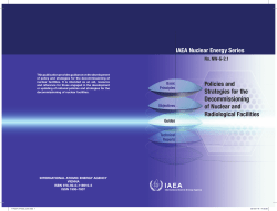 IAEA Nuclear Energy Series Policies and Strategies for the