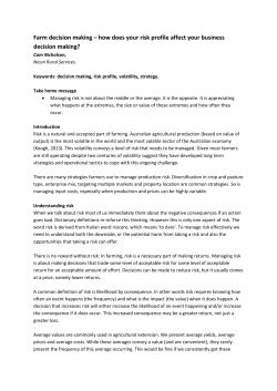 how does your risk profile affect your business decision making?