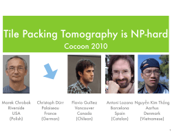 Tile Packing Tomography is NP-hard