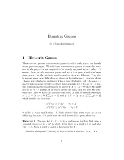 Bimatrix Games - The University of Texas at Dallas