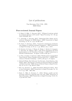 List of publications