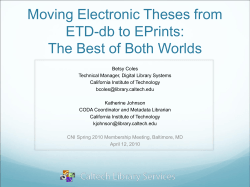 Moving Electronic Theses from ETD-db to EPrints