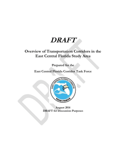 Draft Overview of Corridors in the East Central Study Area &ndash; 08/15/14