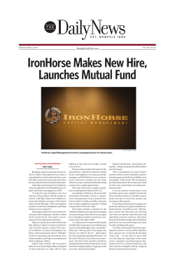IronHorse Makes New Hire, Launches Mutual Fund