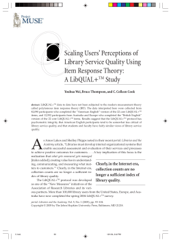 Scaling Users` Perceptions of Library Service Quality
