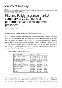 PZU and Polish insurance market &ndash; summary of 2011 financial