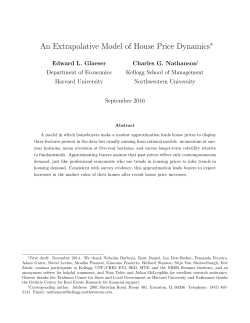 An Extrapolative Model of House Price Dynamics