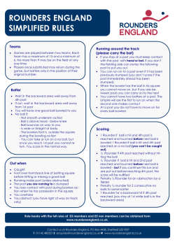 Rounders England Simplified Rules