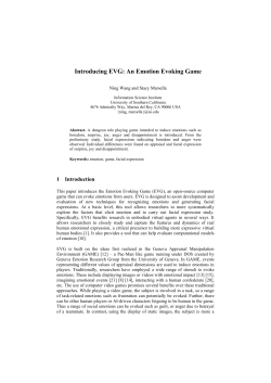 Introducing EVG: An Emotion Evoking Game