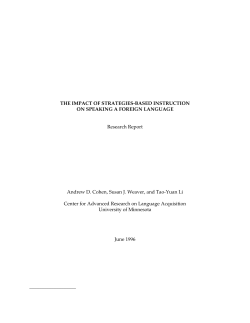 THE IMPACT OF STRATEGIES-BASED INSTRUCTION ON