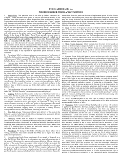 General Purchase Order Terms and Conditions (Pro
