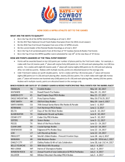 how does a wpra athlete get to the games