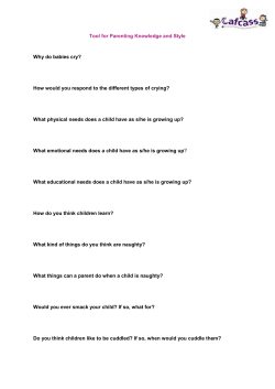 Tool for parenting knowledge and style