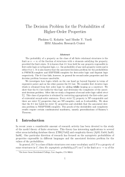 The Decision Problem for the Probabilities of Higher