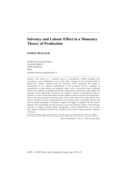 Solvency and Labour Effort in a Monetary Theory of Production