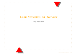 Game Semantics: an Overview - Department of Computer Science