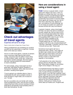 Check out advantages of travel agents