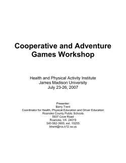 Cooperative Games Seminar - James Madison University