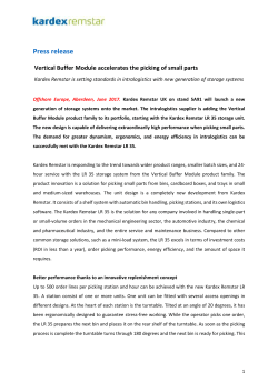 Kardex chooses Aberdeen as the venue of choice to show