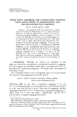 FIXED POINT THEOREMS FOR CONTRACTION