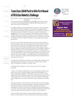 Team Uses LiDAR Puck to Win First Round of Oil